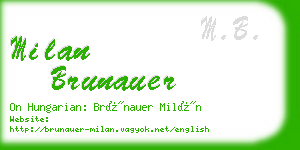 milan brunauer business card